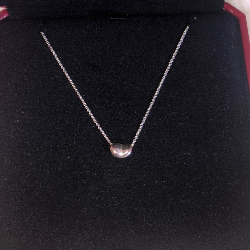 Tiffany sterling silver peretti bean necklace